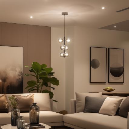 Brilagi - LED Пендел MILLA 6xG9/3W/230V лъскав хром/опушен