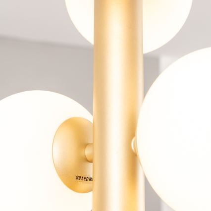 Brilagi - LED Пендел MILLA 6xG9/3W/230V златист/бял