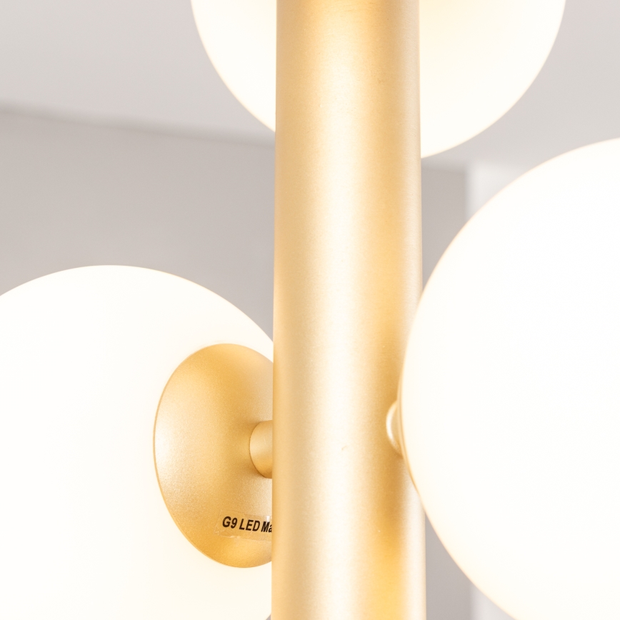 Brilagi - LED Пендел MILLA 6xG9/3W/230V златист/бял