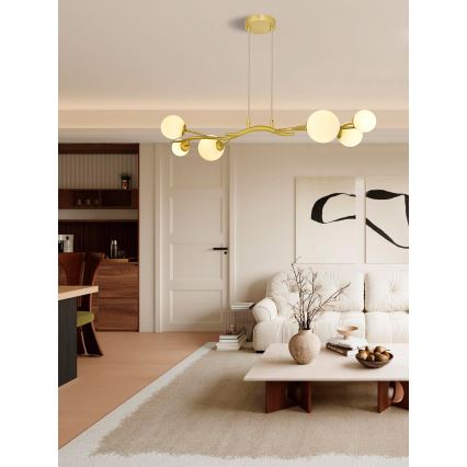 Brilagi - LED Пендел MISTEL 6xG9/3W/230V златист/бял