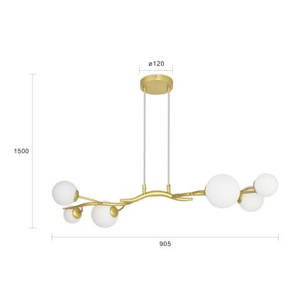 Brilagi - LED Пендел MISTEL 6xG9/3W/230V златист/бял