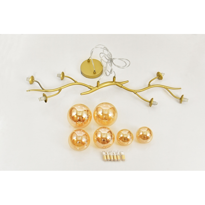 Brilagi - LED Пендел MISTEL 6xG9/3W/230V златист
