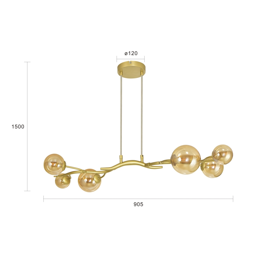 Brilagi - LED Пендел MISTEL 6xG9/3W/230V златист
