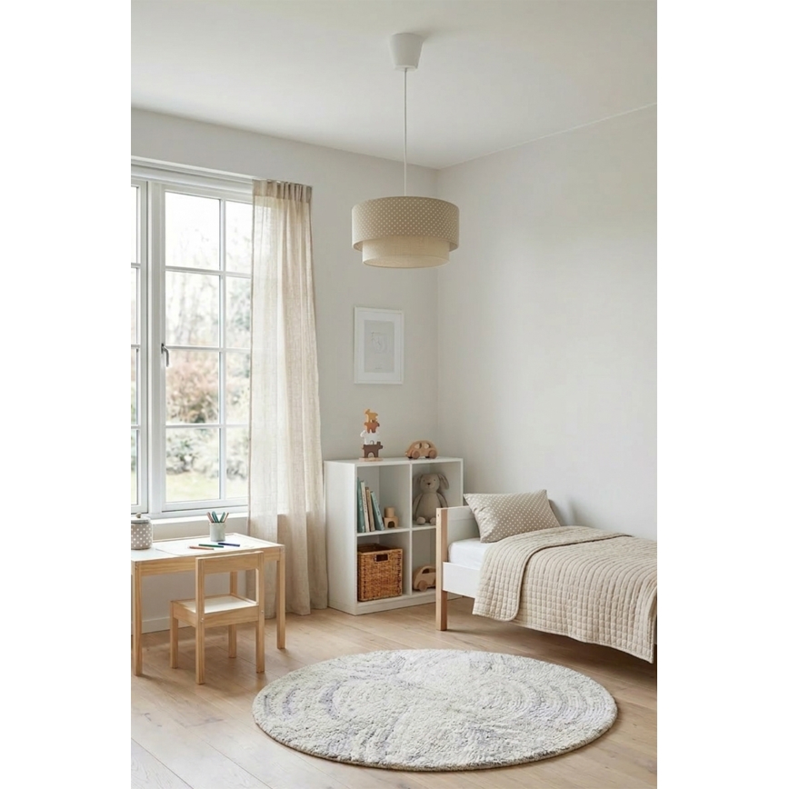 Brilagi - LED полилей на кабел BOHO BOBO 1xE27/60W/230V Ø 40 см на точки, бежово/кремаво