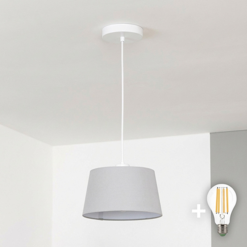 Brilagi - LED пендел на кабел CERIA 1xE27/40W/230V Ø 25 cm сив