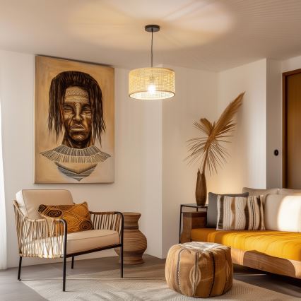 Brilagi - LED пендел на кабел CERIA BOHO 1xE27/40W/230V Ø 25 см, бамбук