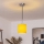 Brilagi - LED пендел на кабел NUBILA 1xE27/60W/230V Ø 14 см черно/жълто