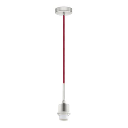 Brilagi - LED пендел на кабел NUBILA 1xE27/60W/230V Ø 14 см червен/светлосив