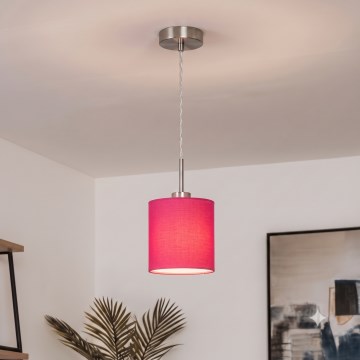 Brilagi - LED пендел на кабел NUBILA 1xE27/60W/230V Ø 14 см, розов