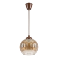 Brilagi - LED пендел на кабел RETRO GLASS 1xE27/60W/230V диаметър 18 см кафяв/димчато кафяв