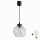 Brilagi - LED пендел на кабел RETRO GLASS 1xE27/60W/230V диаметър 25 см черен/прозрачен