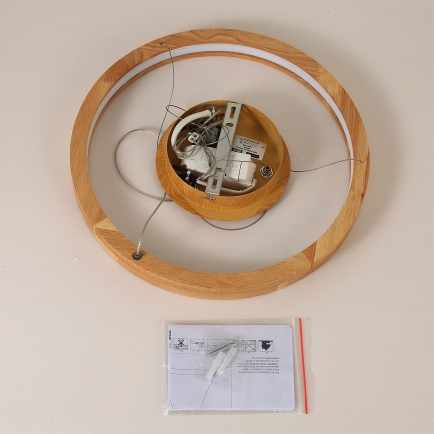 Brilagi - LED пендел на кабел UMEA WOOD LED/30W/230V Ø 40 см дърво