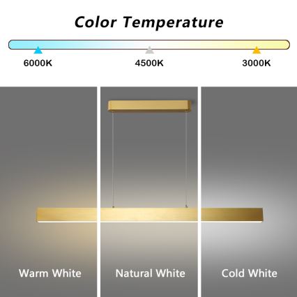 Brilagi - LED Пендел SLEEKLINE LED/40W/230V 3000/4500/6000K златист