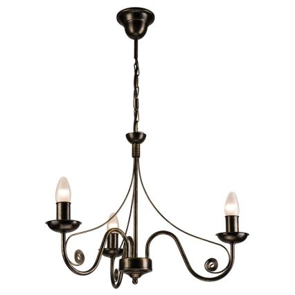 Brilagi - LED Пендел STEFANO 3xE14/40W/230V черна патина