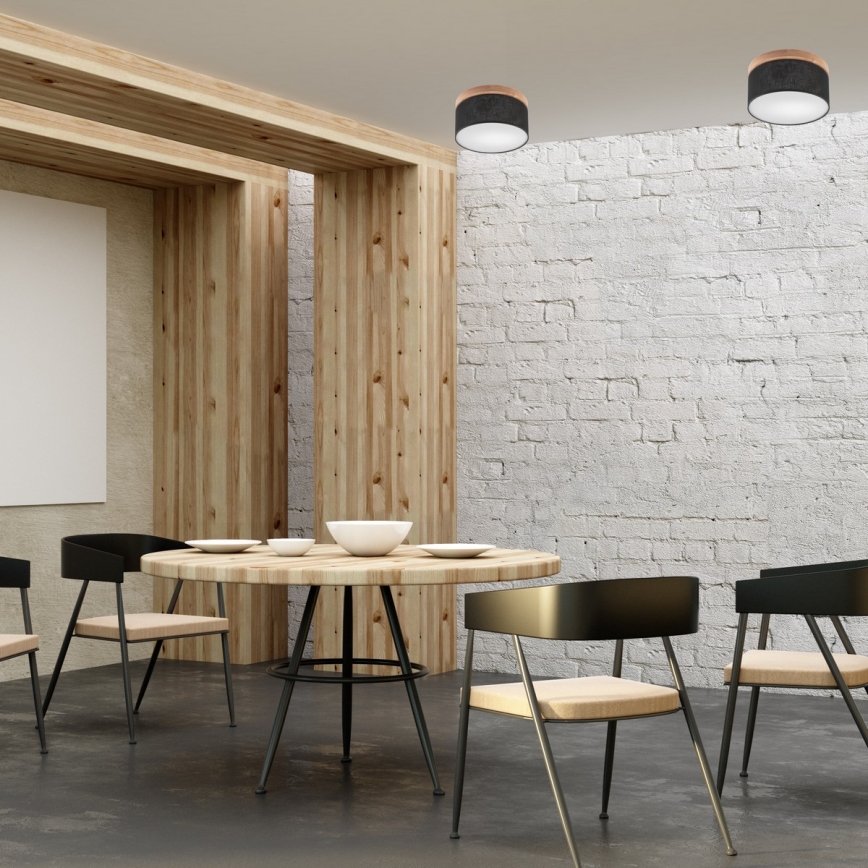 Brilagi - LED Плафон BELLADONNA 1xE27/15W/230V черен/дъб