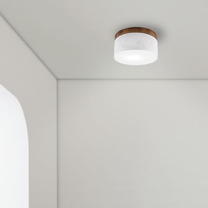 Brilagi - LED Плафон BELLADONNA 1xE27/15W/230V Ø 30 см бял/дъб череша