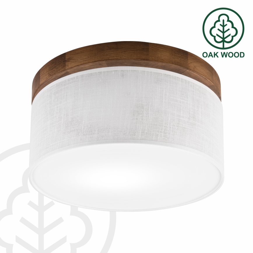 Brilagi - LED Плафон BELLADONNA 1xE27/15W/230V Ø 30 см бял/дъб череша