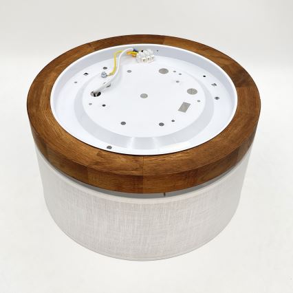 Brilagi - LED Плафон BELLADONNA 1xE27/15W/230V Ø 30 см бял/дъб череша