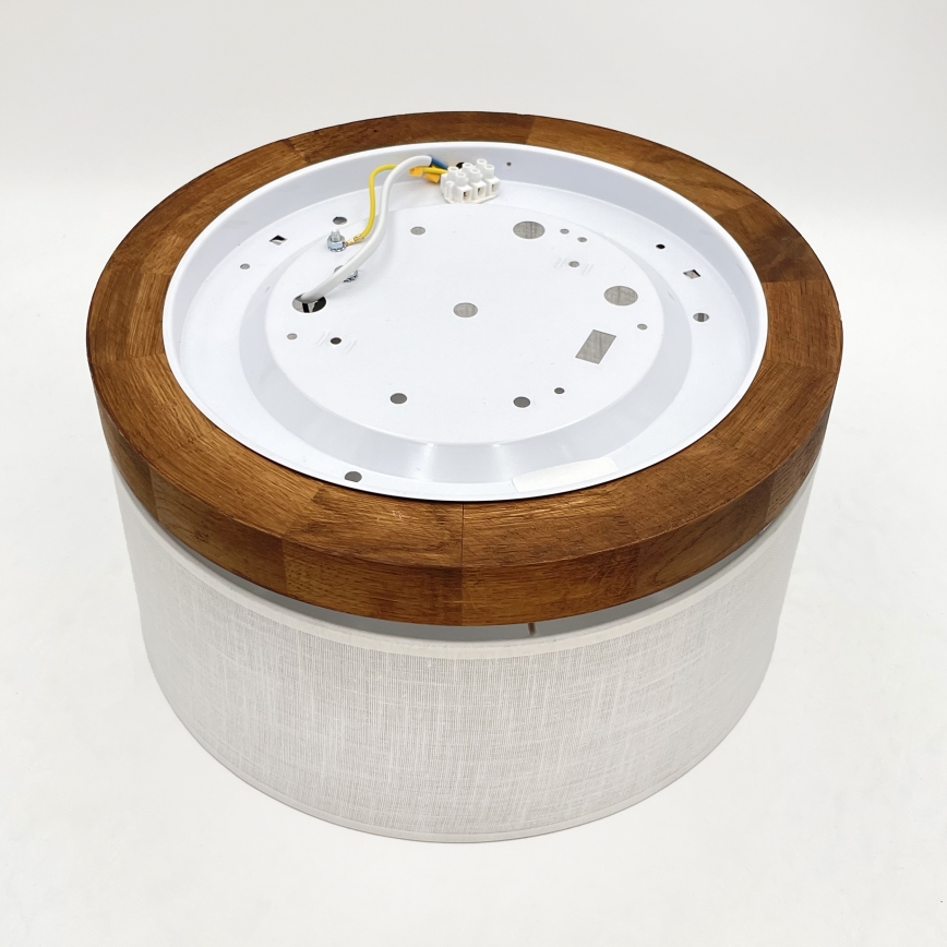 Brilagi - LED Плафон BELLADONNA 1xE27/15W/230V Ø 30 см бял/дъб череша