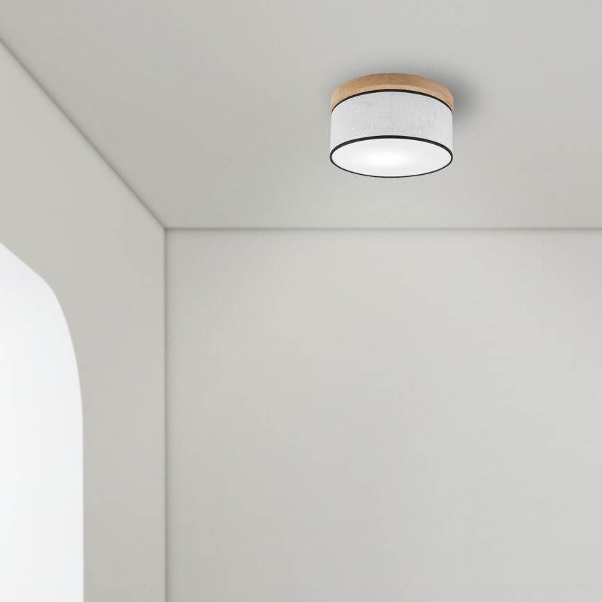 Brilagi - LED Плафон BELLADONNA 1xE27/15W/230V Ø 30 см бял/дъб