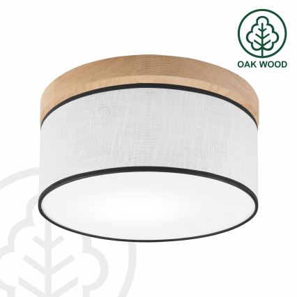 Brilagi - LED Плафон BELLADONNA 1xE27/15W/230V Ø 30 см бял/дъб