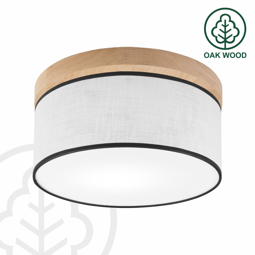 Brilagi - LED Плафон BELLADONNA 1xE27/15W/230V Ø 30 см бял/дъб