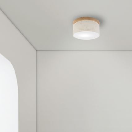 Brilagi - LED Плафон BELLADONNA 1xE27/15W/230V Ø 30 см кремав/дъб