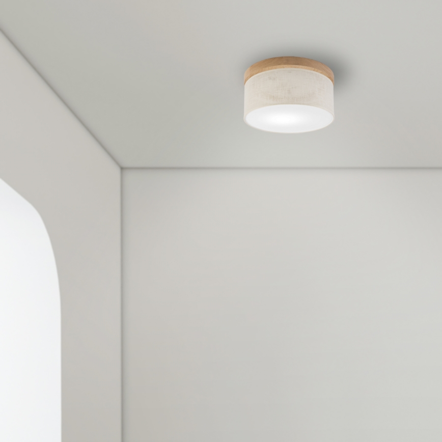 Brilagi - LED Плафон BELLADONNA 1xE27/15W/230V Ø 30 см кремав/дъб
