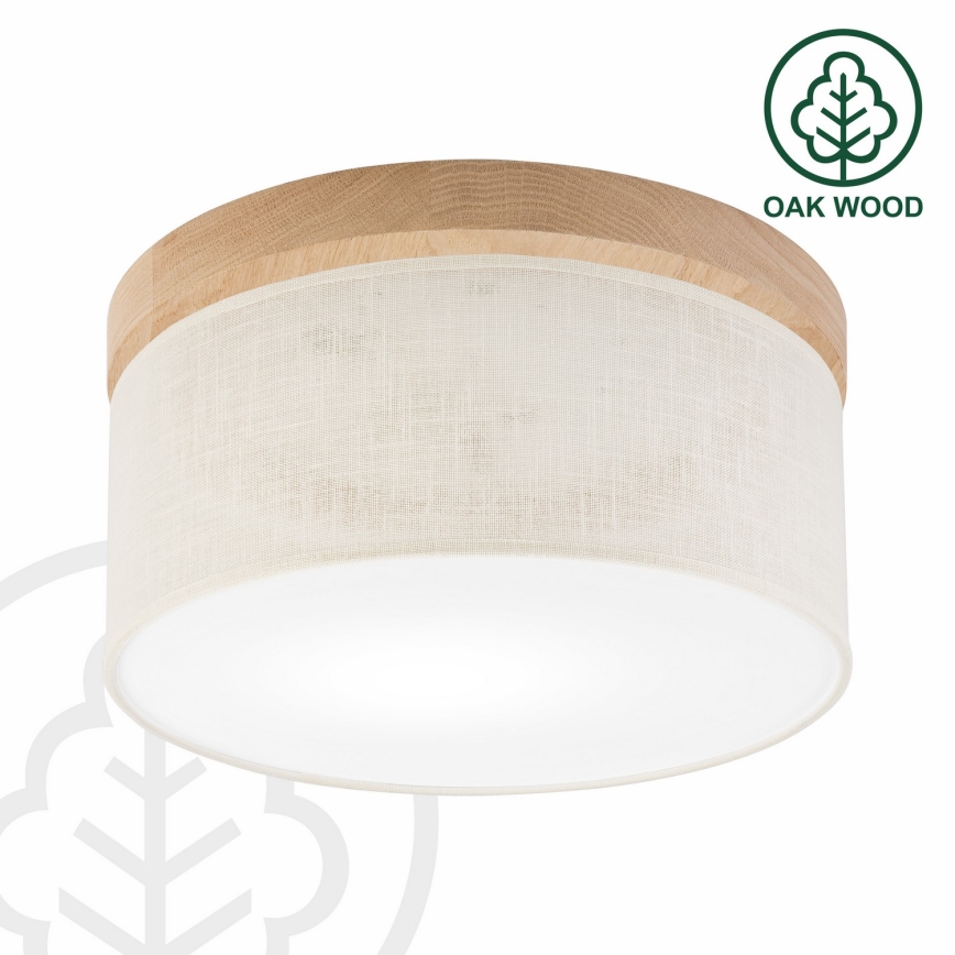Brilagi - LED Плафон BELLADONNA 1xE27/15W/230V Ø 30 см кремав/дъб