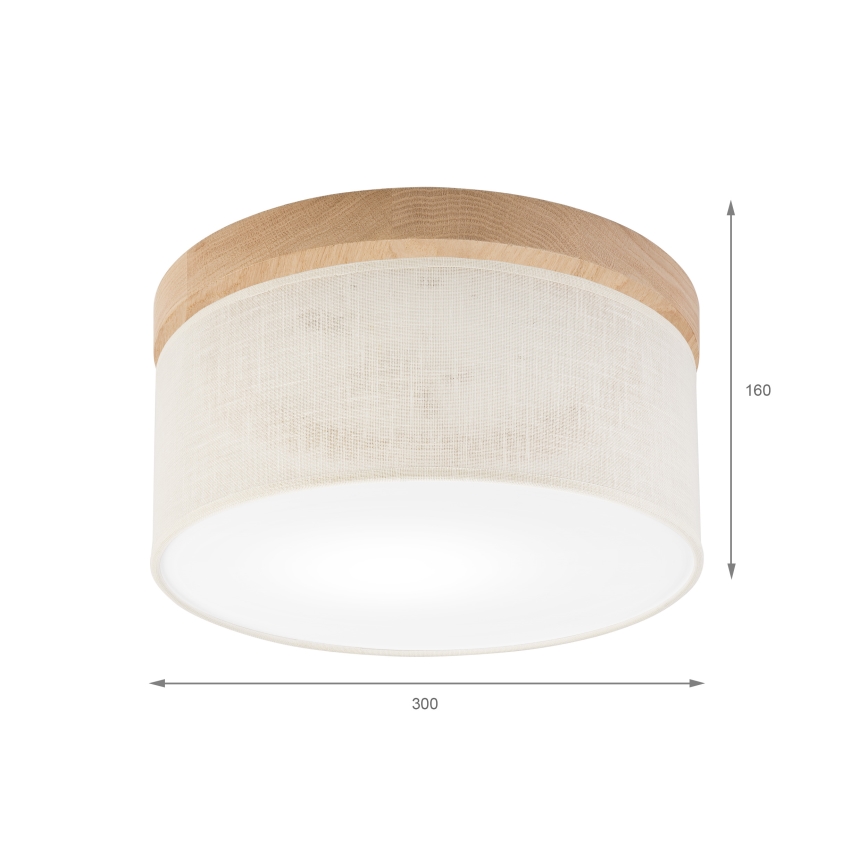 Brilagi - LED Плафон BELLADONNA 1xE27/15W/230V Ø 30 см кремав/дъб