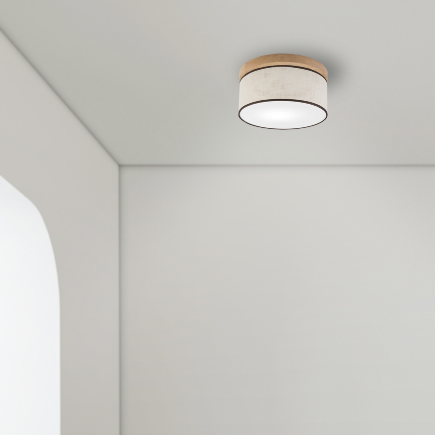 Brilagi - LED Плафон BELLADONNA 1xE27/15W/230V Ø 30 см кремав/дъб