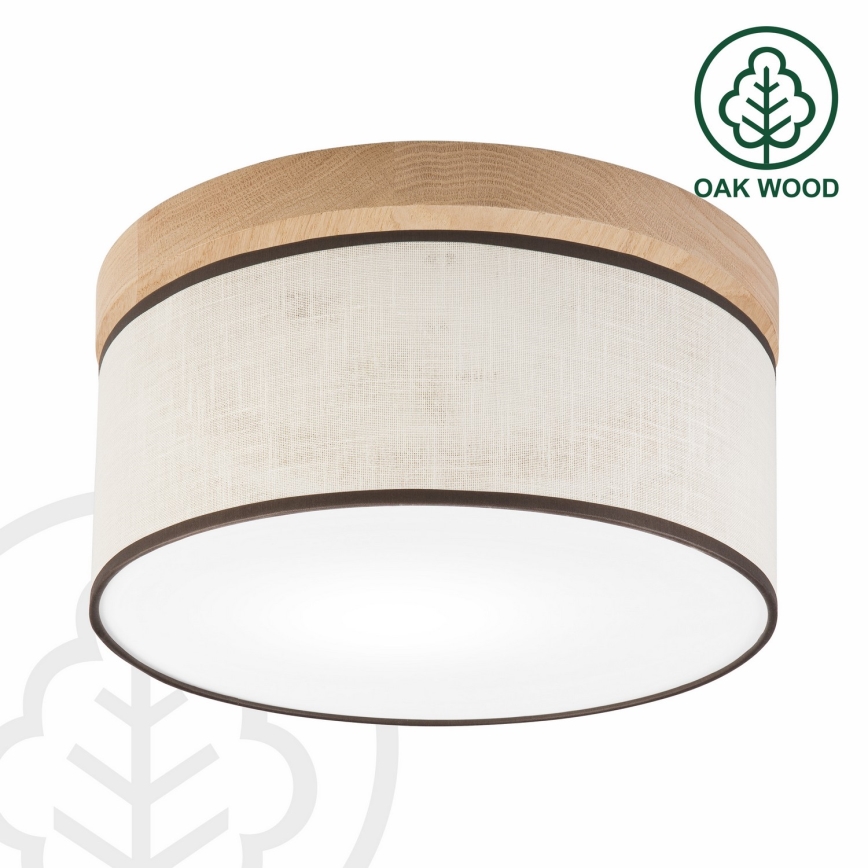 Brilagi - LED Плафон BELLADONNA 1xE27/15W/230V Ø 30 см кремав/дъб