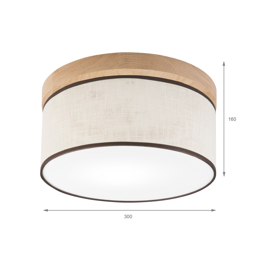 Brilagi - LED Плафон BELLADONNA 1xE27/15W/230V Ø 30 см кремав/дъб