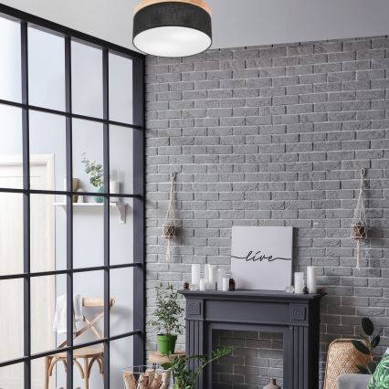 Brilagi - LED Плафон BELLADONNA 2xE27/15W/230V черен/бор