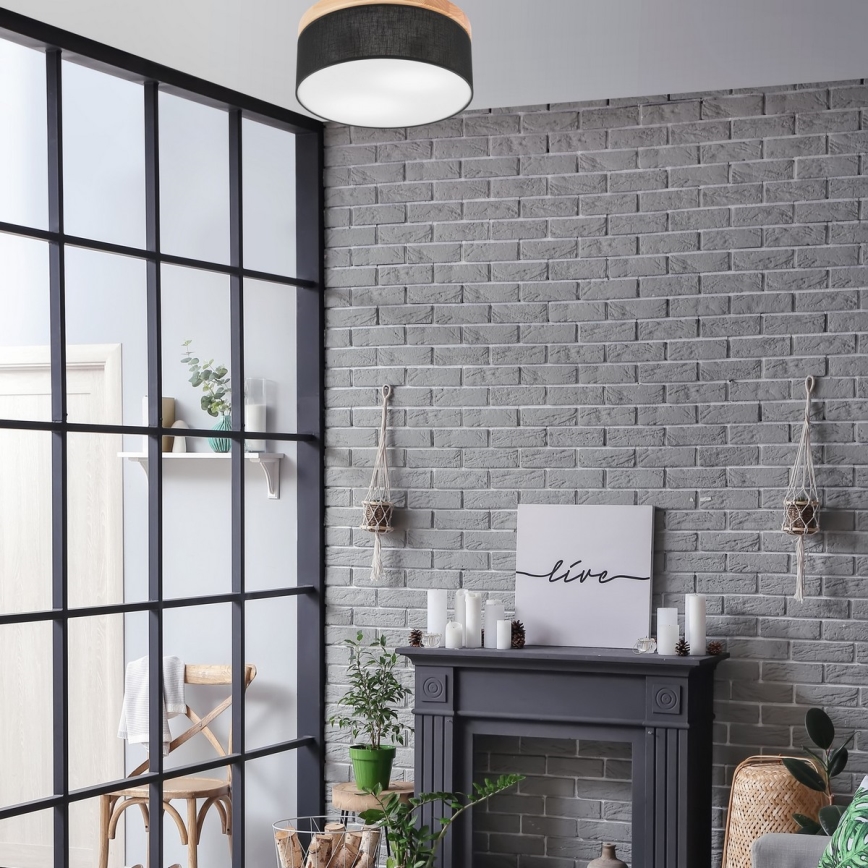 Brilagi - LED Плафон BELLADONNA 2xE27/15W/230V черен/бор