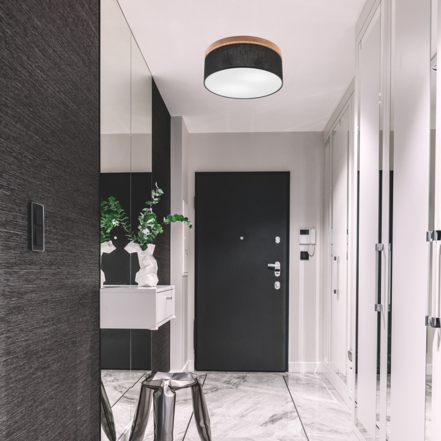 Brilagi - LED Плафон BELLADONNA 2xE27/15W/230V черен/дъб