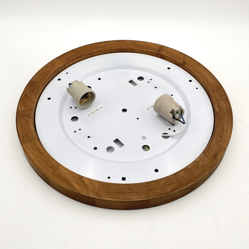 Brilagi - LED Плафон BELLADONNA 2xE27/15W/230V Ø 40 см бял/дъб череша