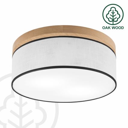 Brilagi - LED Плафон BELLADONNA 2xE27/15W/230V Ø 40 см бял/дъб