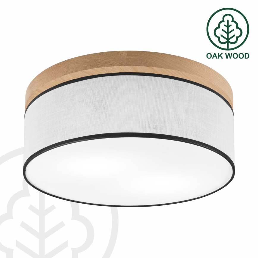 Brilagi - LED Плафон BELLADONNA 2xE27/15W/230V Ø 40 см бял/дъб