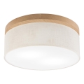 Brilagi - LED Плафон BELLADONNA 2xE27/15W/230V Ø 40 см кремав/дъб