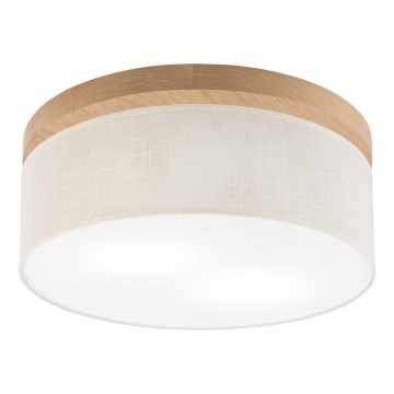 Brilagi - LED Плафон BELLADONNA 2xE27/15W/230V Ø 40 см кремав/дъб