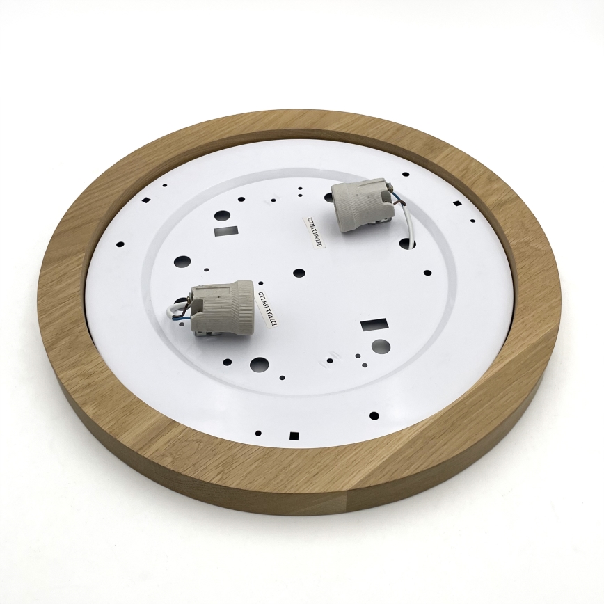 Brilagi - LED Плафон BELLADONNA 2xE27/15W/230V Ø 40 см кремав/дъб