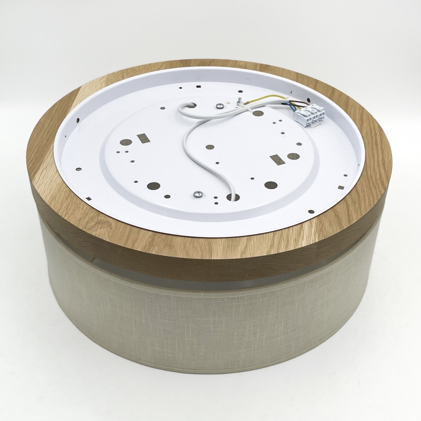 Brilagi - LED Плафон BELLADONNA 2xE27/15W/230V Ø 40 см кремав/дъб