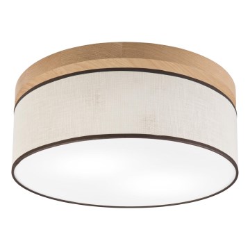 Brilagi - LED Плафон BELLADONNA 2xE27/15W/230V Ø 40 см кремав/дъб
