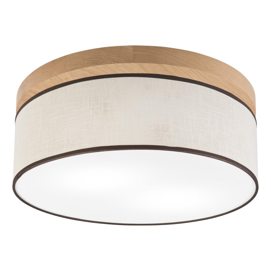 Brilagi - LED Плафон BELLADONNA 2xE27/15W/230V Ø 40 см кремав/дъб