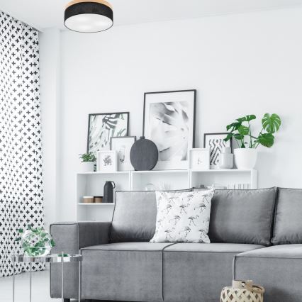 Brilagi - LED Плафон BELLADONNA 3xE27/15W/230V черен/бор