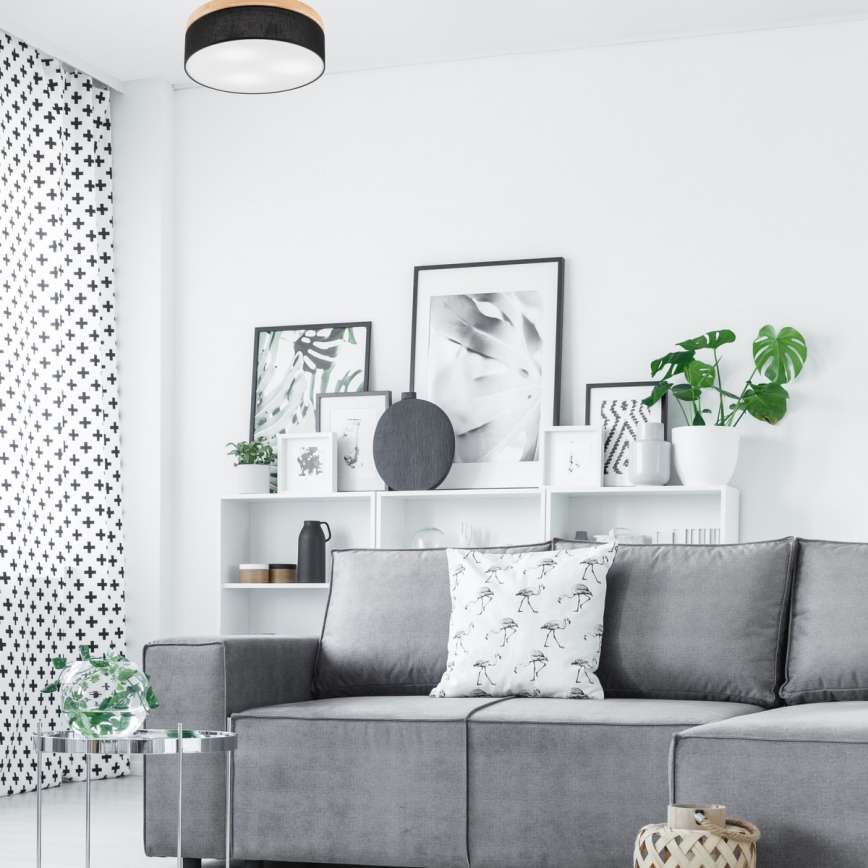 Brilagi - LED Плафон BELLADONNA 3xE27/15W/230V черен/бор