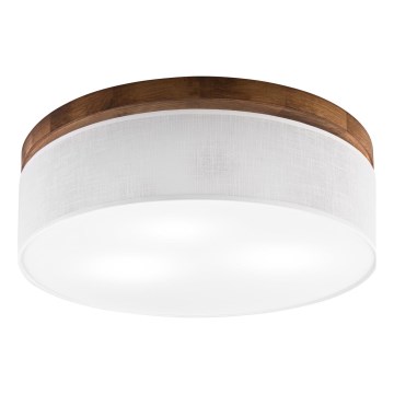 Brilagi - LED Плафон BELLADONNA 3xE27/15W/230V Ø 50 см бял/дъб череша