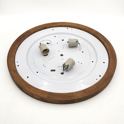 Brilagi - LED Плафон BELLADONNA 3xE27/15W/230V Ø 50 см бял/дъб череша