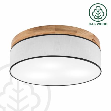 Brilagi - LED Плафон BELLADONNA 3xE27/15W/230V Ø 50 см бял/дъб